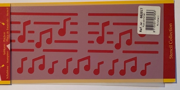 Schablonier-Schablone Stencil Musiknoten